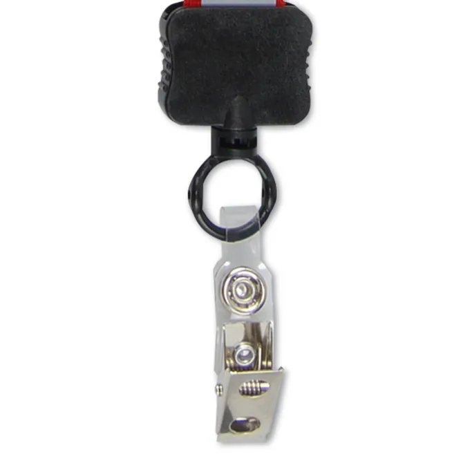 Reflective Lanyard - 3/4 inch - 32 inches - Snap with Metal Bulldog Clip