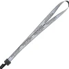 Reflective Lanyard - 3/4 inch - 32 inches - Plastic Bulldog Clip