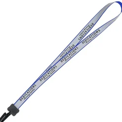 Reflective Lanyard - 3/4 inch - 32 inches - Plastic Bulldog Clip