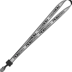 Reflective Lanyard - 3/4 inch - 32 inches - Large Metal Bulldog Clip