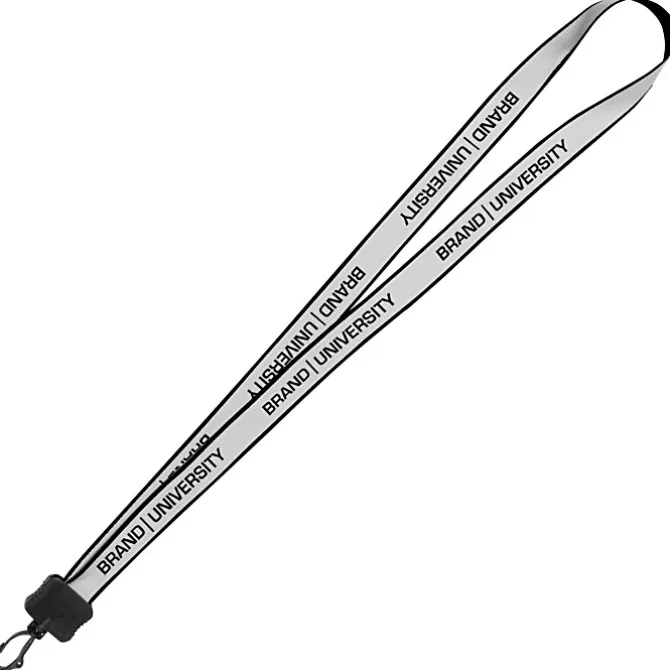 Reflective Lanyard - 3/4 inch - 32 inches - Plastic Swivel Snap Hook