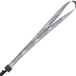 Reflective Lanyard - 3/4 inch - 34 inches - Plastic Bulldog Clip
