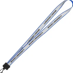 Reflective Lanyard - 3/4 inch - 34 inches - Plastic Swivel Snap Hook