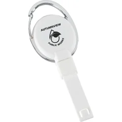 Replay Carabiner Retractable Badge Holder with Slip Clip - Opaque