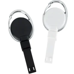 Replay Carabiner Retractable Badge Holder with Slip Clip - Opaque
