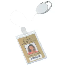 Replay Carabiner Retractable Badge Holder with Slip Clip - Opaque