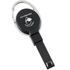 Replay Carabiner Retractable Badge Holder with Slip Clip - Opaque