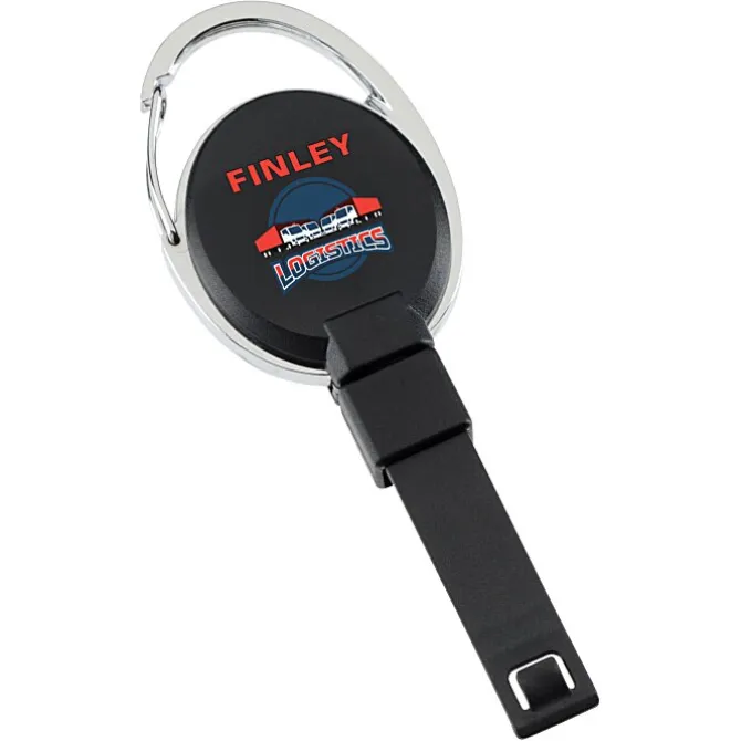 Replay Carabiner Retractable Badge Holder with Slip Clip - Opaque - Full Color