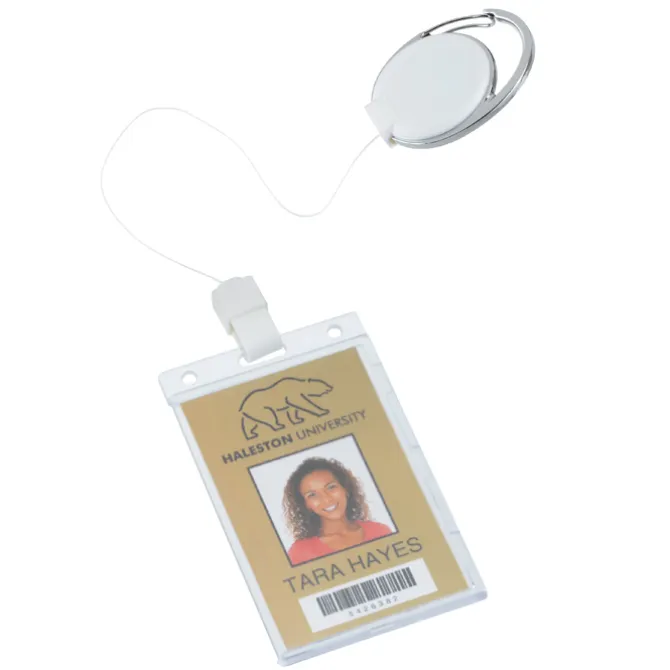 Replay Carabiner Retractable Badge Holder with Slip Clip - Opaque - Full Color