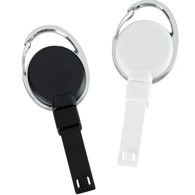 Replay Carabiner Retractable Badge Holder with Slip Clip - Opaque - Full Color