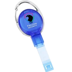 Replay Carabiner Retractable Badge Holder with Slip Clip - Translucent - Full Color