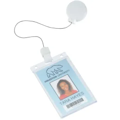 Replay Retractable Badge Holder with Bulldog Clip - Opaque - Full Color