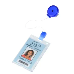 Replay Retractable Badge Holder with Bulldog Clip - Translucent - Full Color