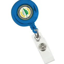 Retractable Badge Holder - Alligator Clip - Translucent