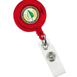Retractable Badge Holder - Alligator Clip - Translucent