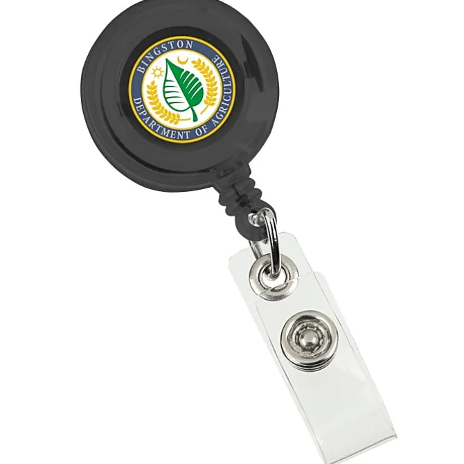 Retractable Badge Holder - Alligator Clip - Translucent