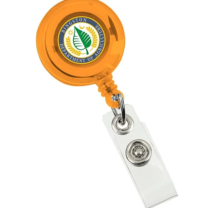 Retractable Badge Holder - Alligator Clip - Translucent