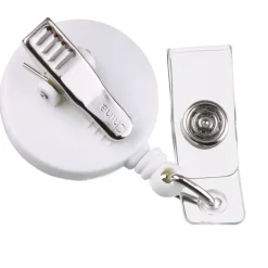 Retractable Badge Holder - Alligator Clip - Opaque - 24 hr
