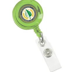 Retractable Badge Holder - Alligator Clip - Translucent - 24 hr