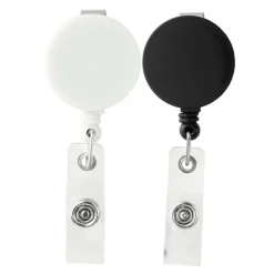 Retractable Badge Holder - Round - Opaque