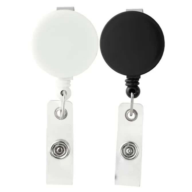 Retractable Badge Holder - Round - Opaque