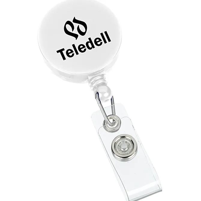 Retractable Badge Holder - Round - Opaque