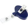 Retractable Badge Holder with Lanyard Attachment - Oval - Label