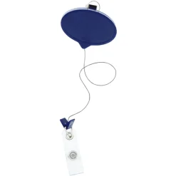 Retractable Badge Holder with Lanyard Attachment - Oval - Label