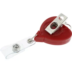 Retractable Badge Holder with Lanyard Attachment - Heart - Label