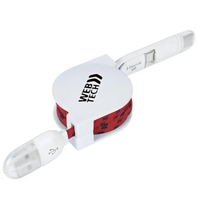 Retractable Fabric Duo Charging Cable