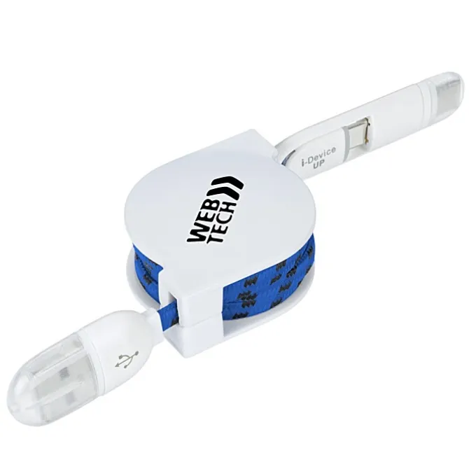 Retractable Fabric Duo Charging Cable