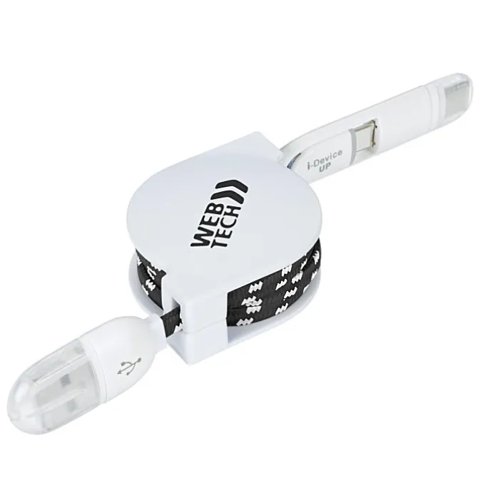 Retractable Fabric Duo Charging Cable