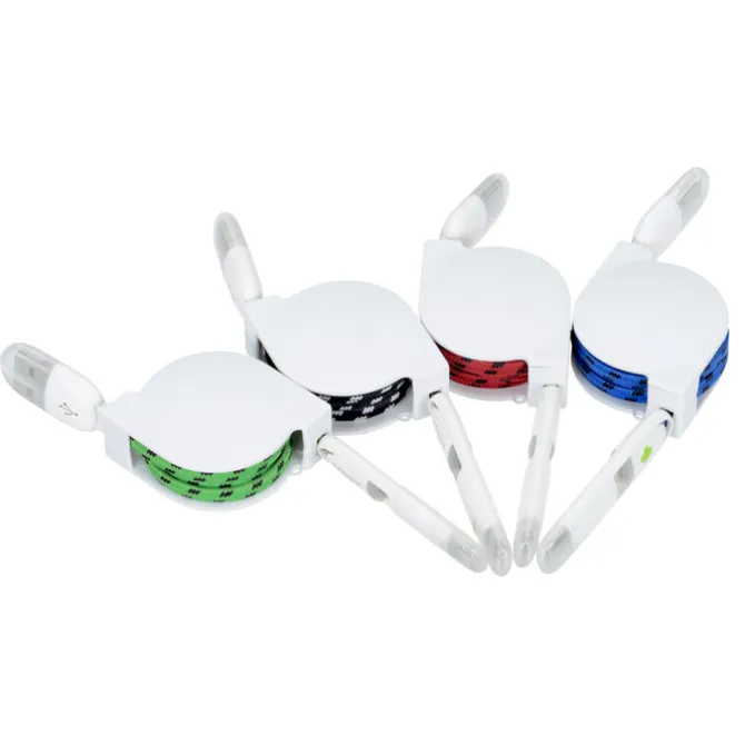 Retractable Fabric Duo Charging Cable