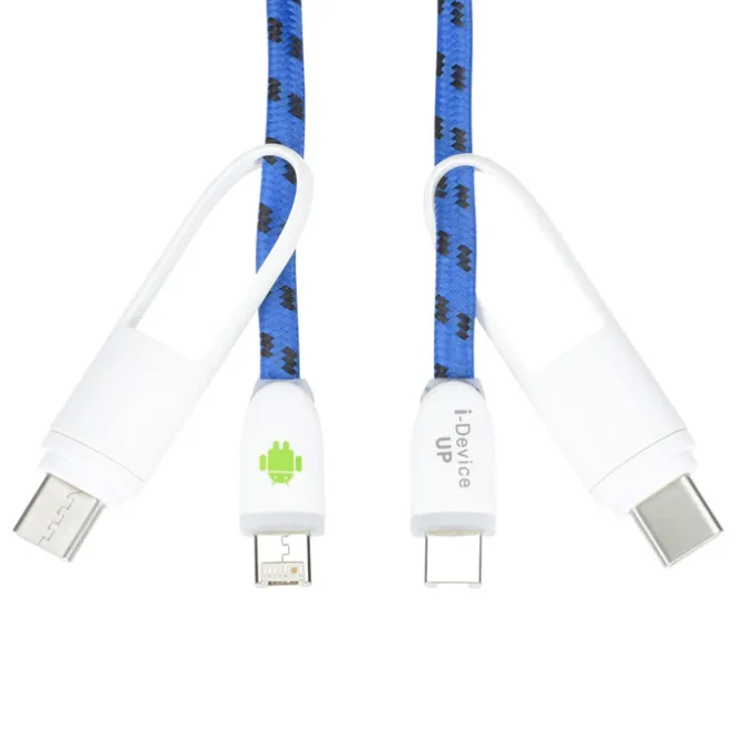 Retractable Fabric Duo Charging Cable