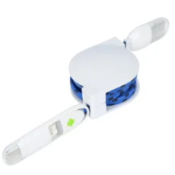 Retractable Fabric Duo Charging Cable
