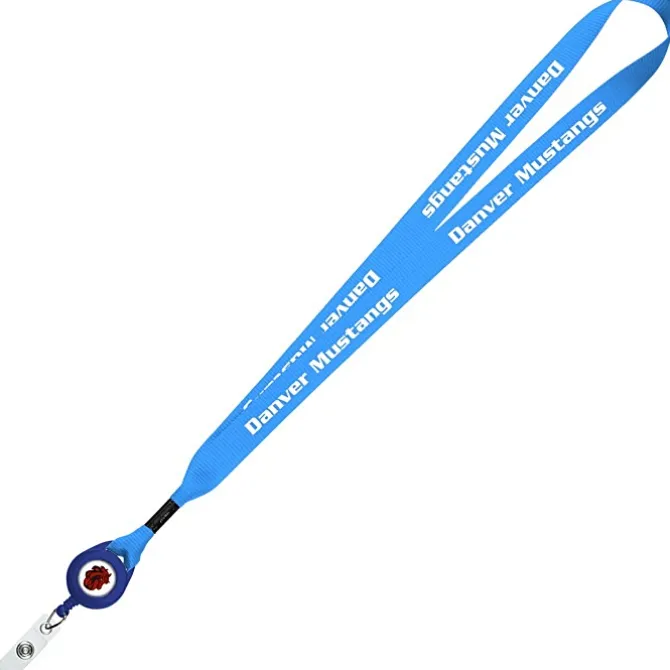 Retractable Polyester Lanyard - 3/4 inch - 32 inches