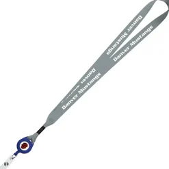 Retractable Polyester Lanyard - 3/4 inch - 32 inches