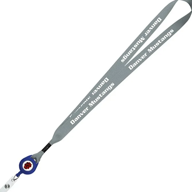 Retractable Polyester Lanyard - 3/4 inch - 32 inches