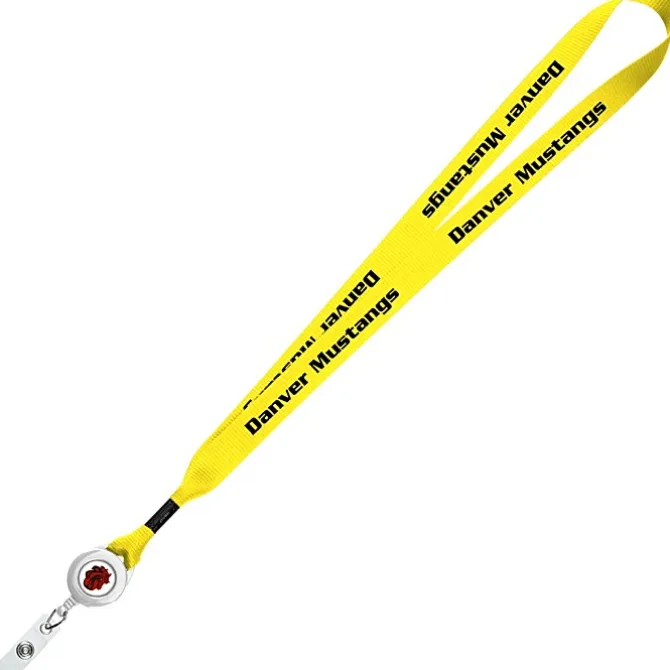 Retractable Polyester Lanyard - 3/4 inch - 32 inches