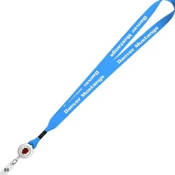 Retractable Polyester Lanyard - 3/4 inch - 32 inches