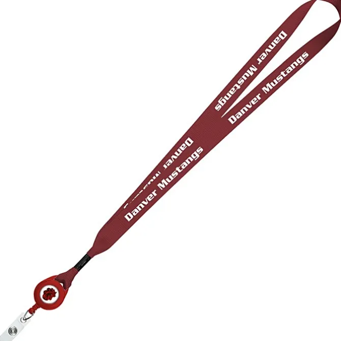 Retractable Polyester Lanyard - 3/4 inch - 32 inches