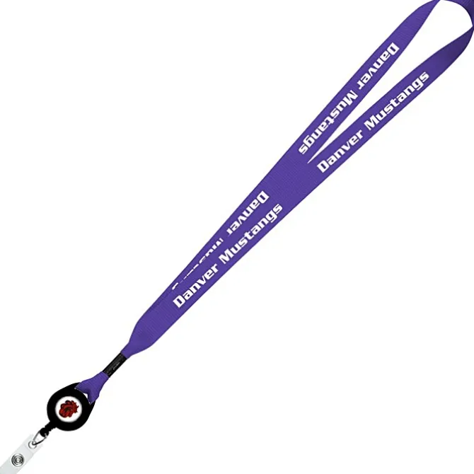 Retractable Polyester Lanyard - 3/4 inch - 32 inches