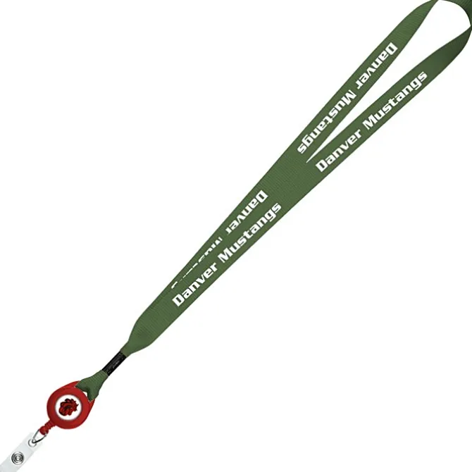 Retractable Polyester Lanyard - 3/4 inch - 32 inches