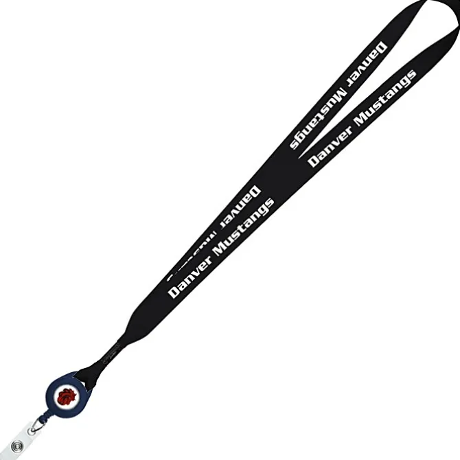 Retractable Polyester Lanyard - 3/4 inch - 32 inches