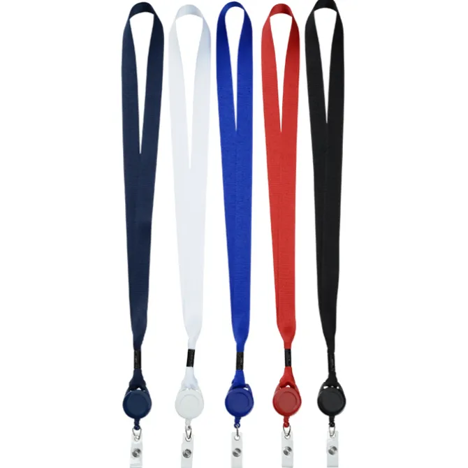 Retractable Polyester Lanyard - 3/4 inch - 32 inches