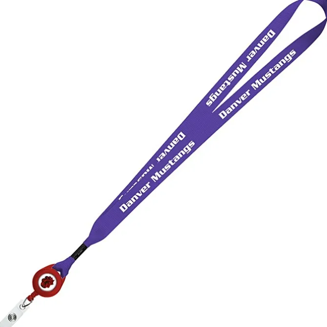 Retractable Polyester Lanyard - 3/4 inch - 32 inches