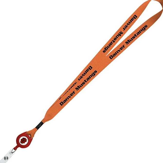 Retractable Polyester Lanyard - 3/4 inch - 32 inches