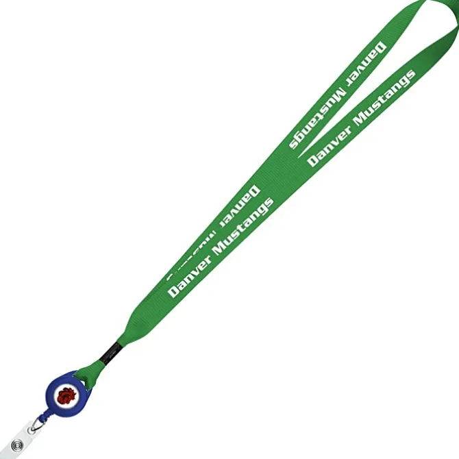 Retractable Polyester Lanyard - 3/4 inch - 32 inches