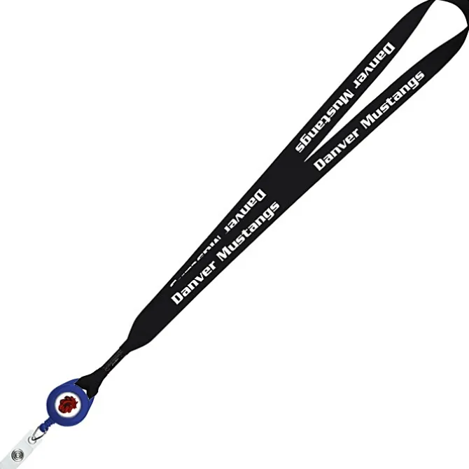 Retractable Polyester Lanyard - 3/4 inch - 32 inches