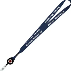 Retractable Polyester Lanyard - 3/4 inch - 32 inches